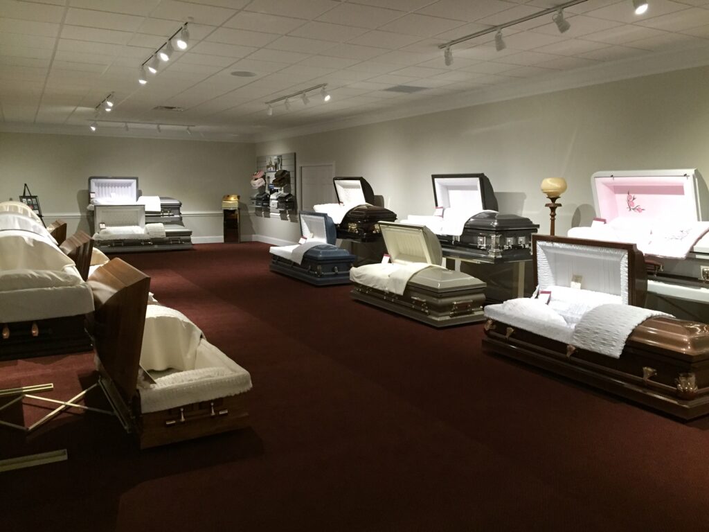 Viewing room at Cannon-Byrd Funeral Home, Simpsonville, SC